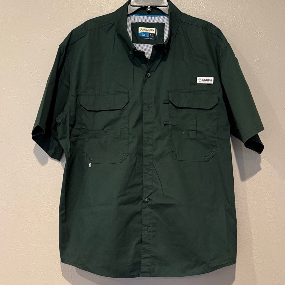Magellan Outdoors Forest Green Casual Shirt